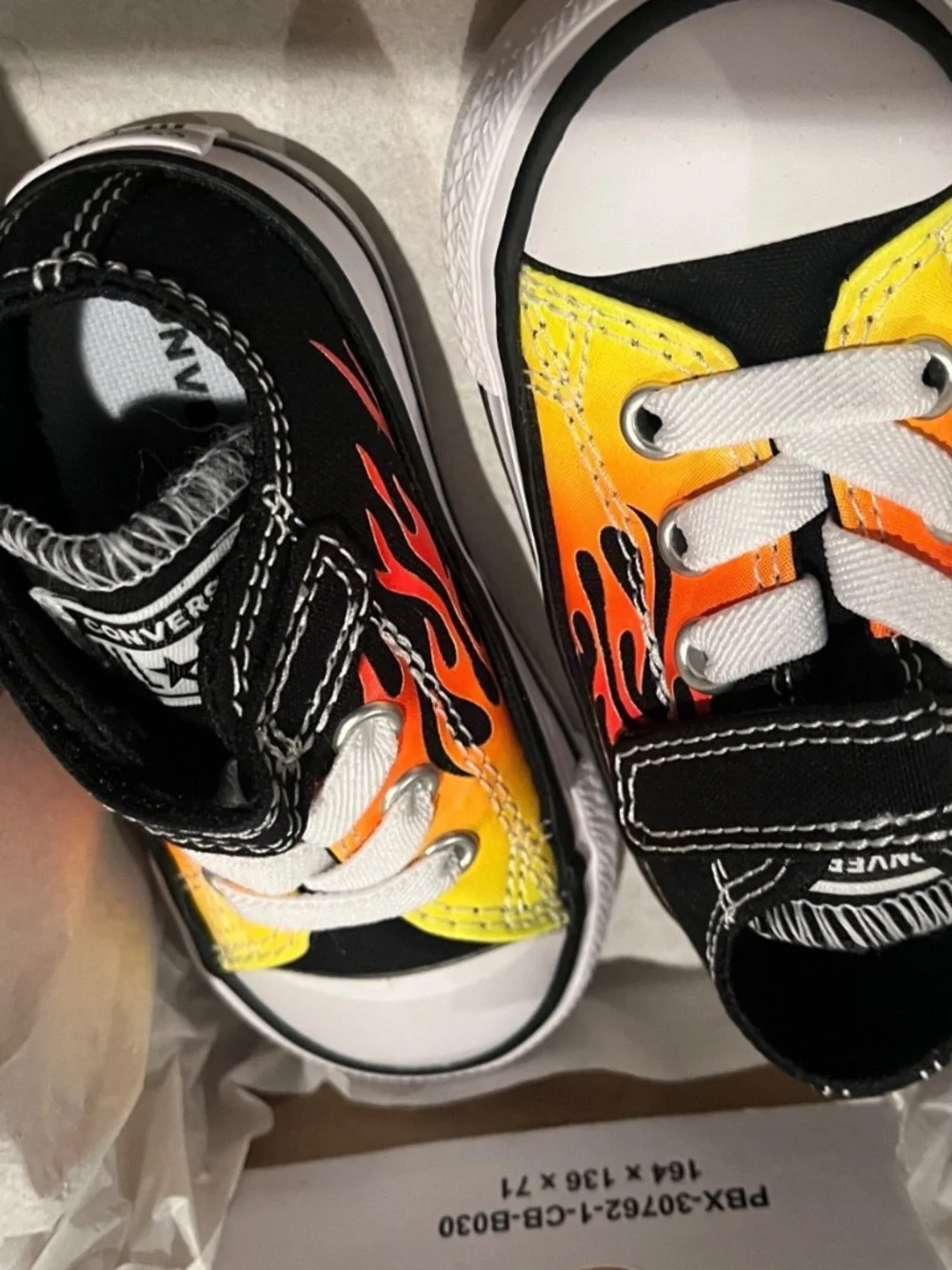 NEW Chuck Taylor Converse All Star Canvas Archive Flames Toddler Sneaker Shoes 4